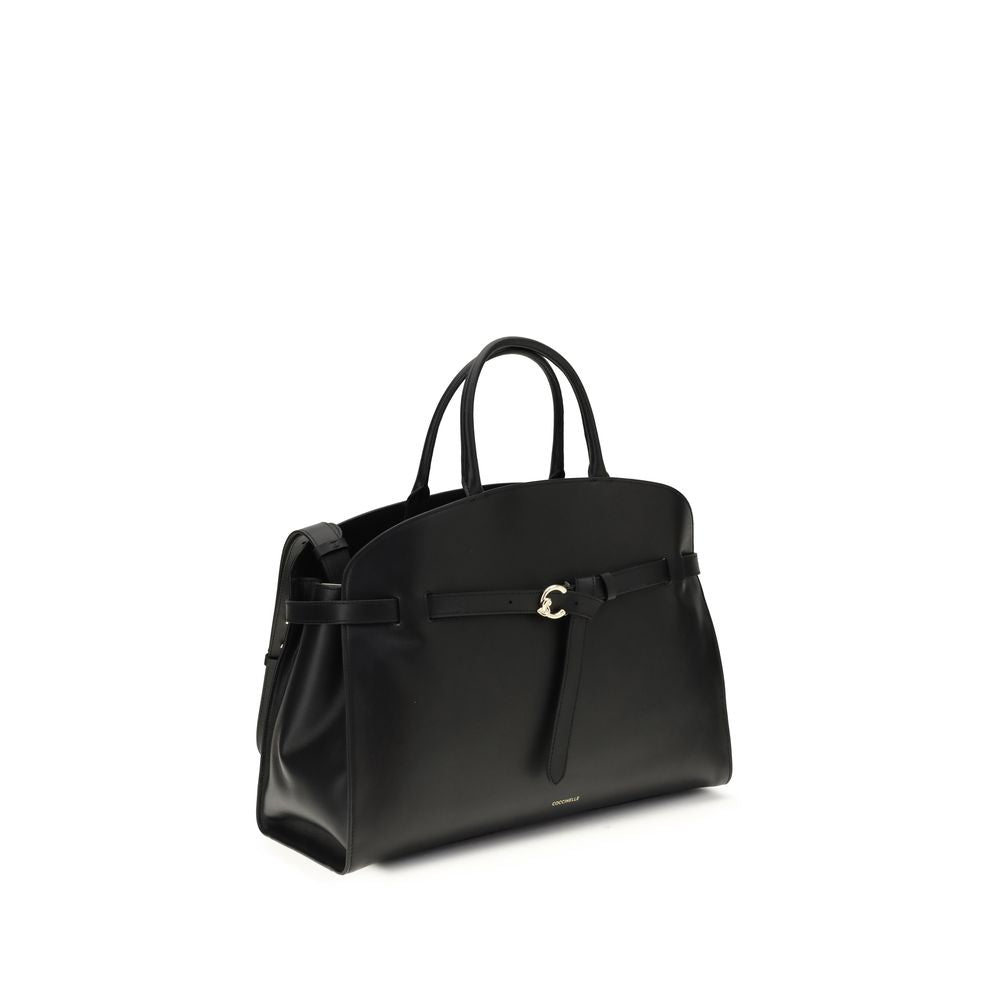 Black Calf Leather Bos Taurus Handbag - ventzia
