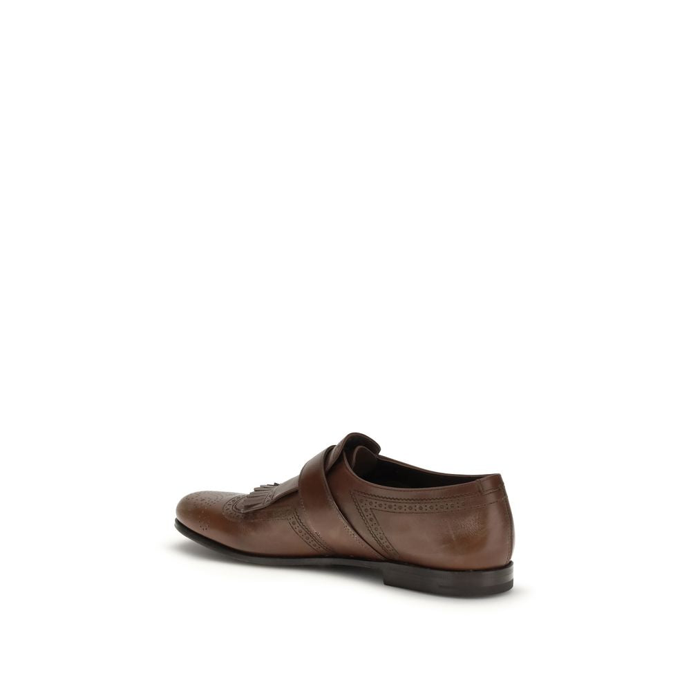 Brown Rubber Slip-On Loafers - ventzia