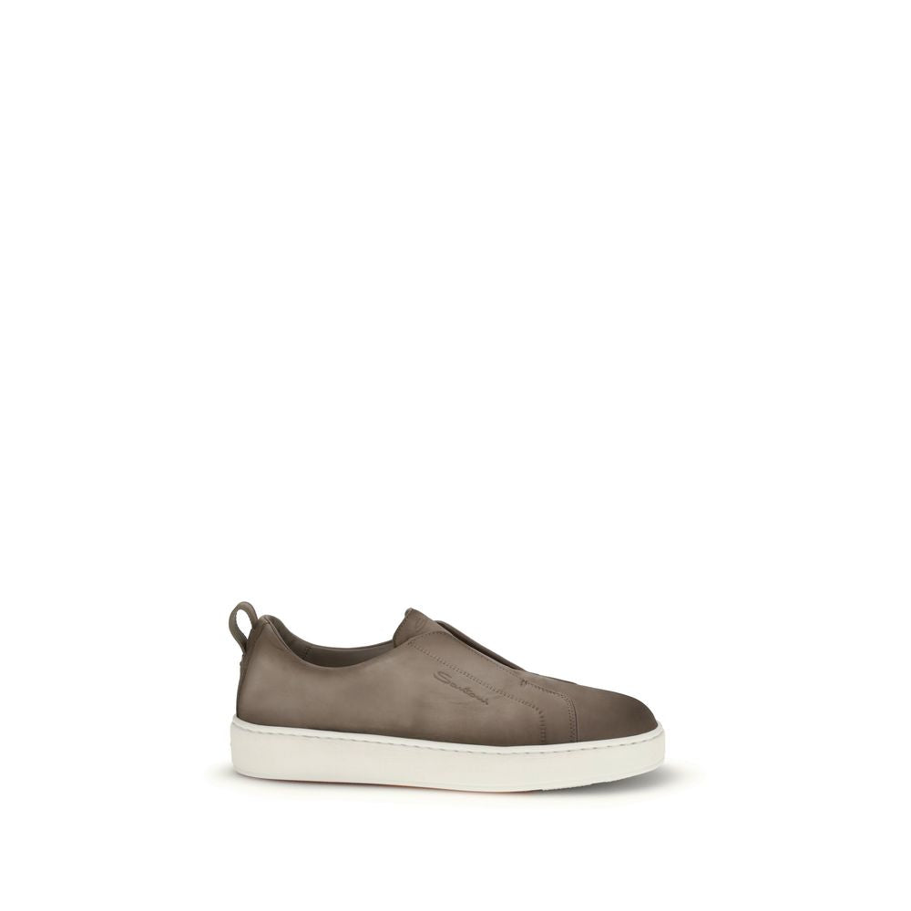 Beige Rubber Low Top Sneakers - ventzia