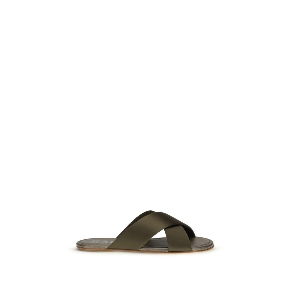 Brown Silk Sandals - ventzia