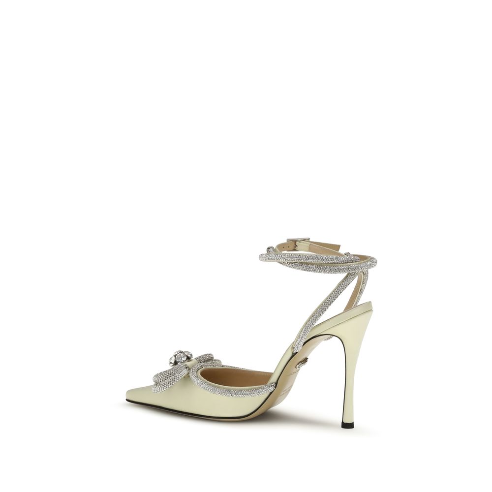 Bicolor Silk High Heel Pumps - ventzia