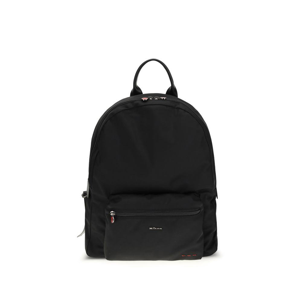 Black Nylon Backpack - ventzia