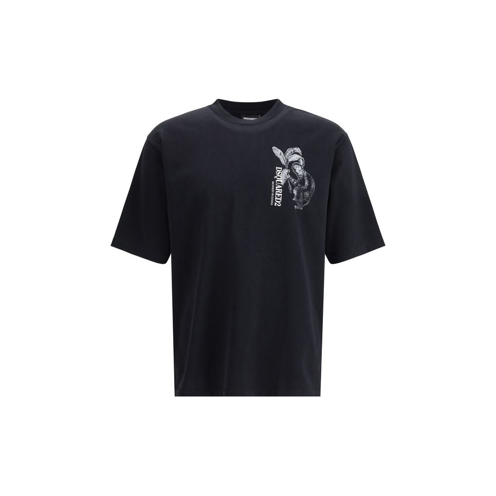 Black Cotton T-Shirt - ventzia