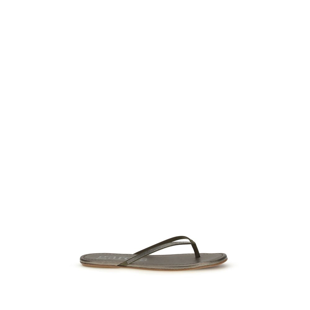 Bicolor Crystals Sandals - ventzia