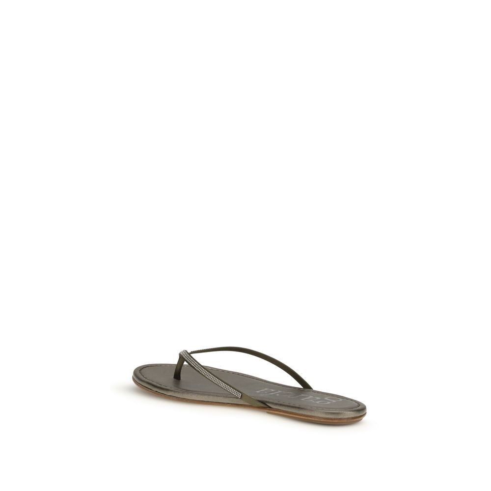 Bicolor Crystals Sandals - ventzia