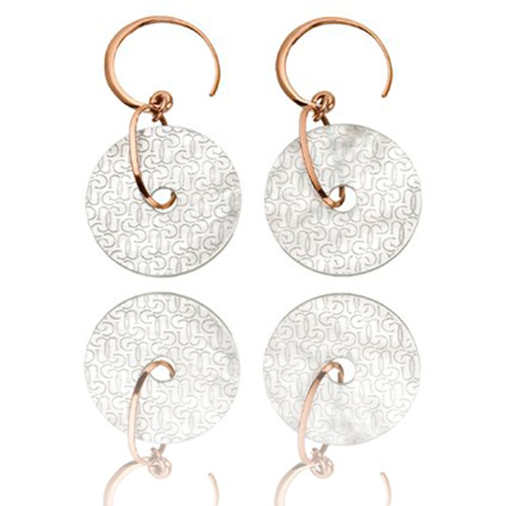 Bicolor Silver Earrings - ventzia
