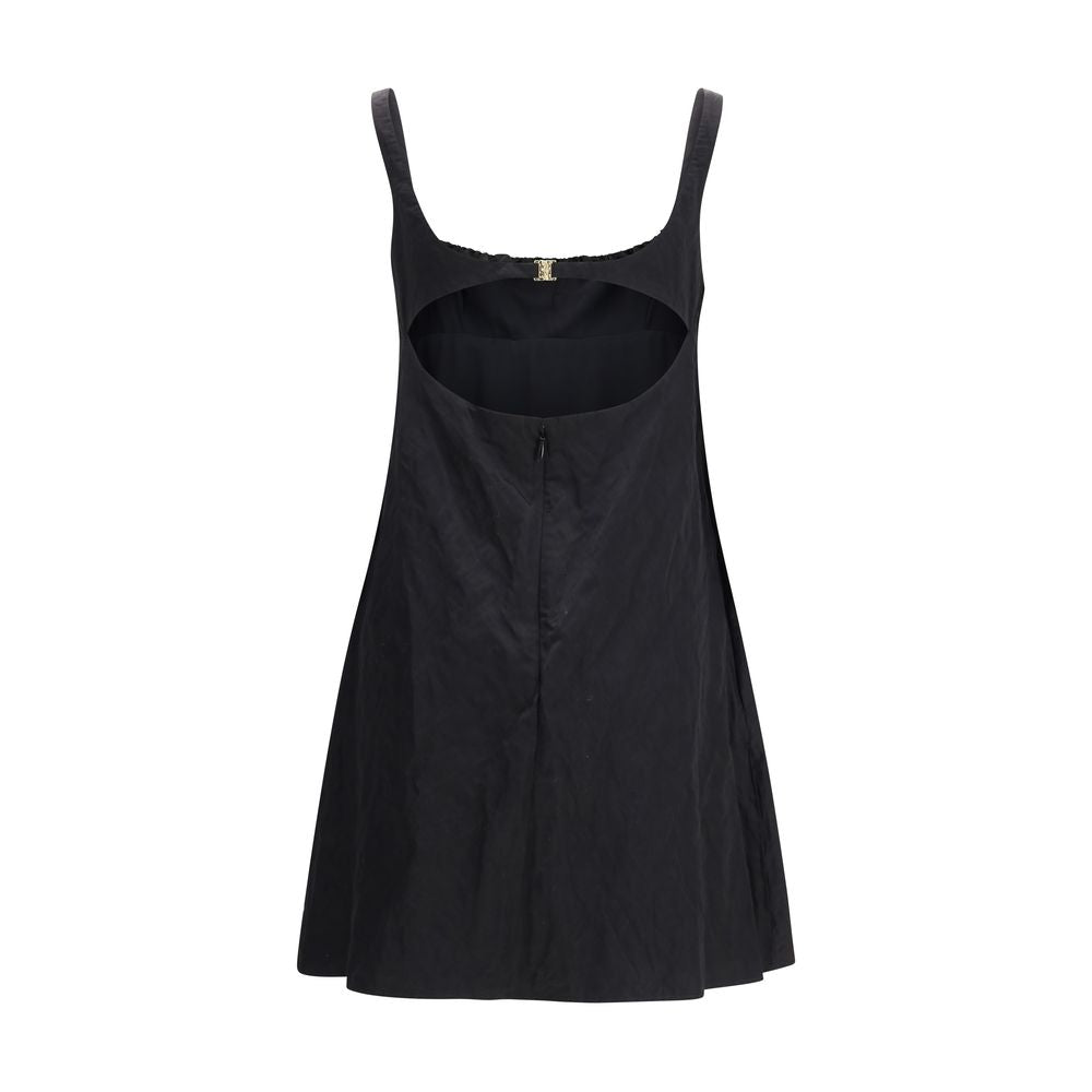 Black Cotton Casual Dress - ventzia