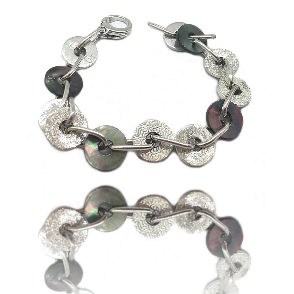 Silver Stainless Steel Bracelet - ventzia