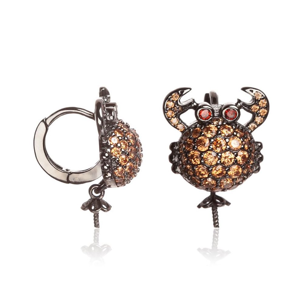 Bicolor Silver Earrings - ventzia