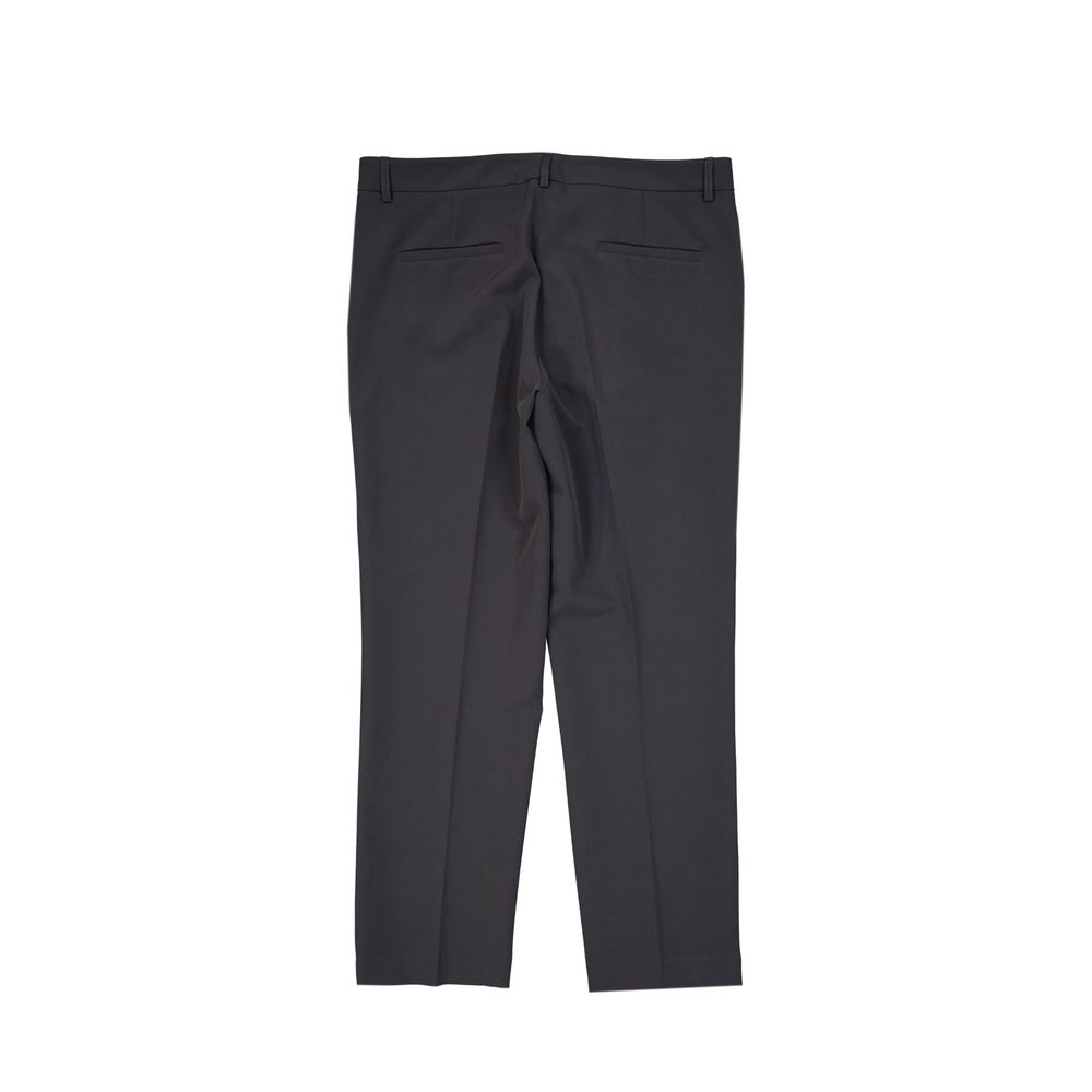 Gray Elastane Cropped Pants - ventzia