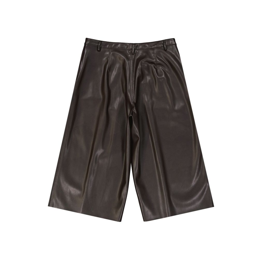 Brown Polyethylene Bermuda Shorts - ventzia
