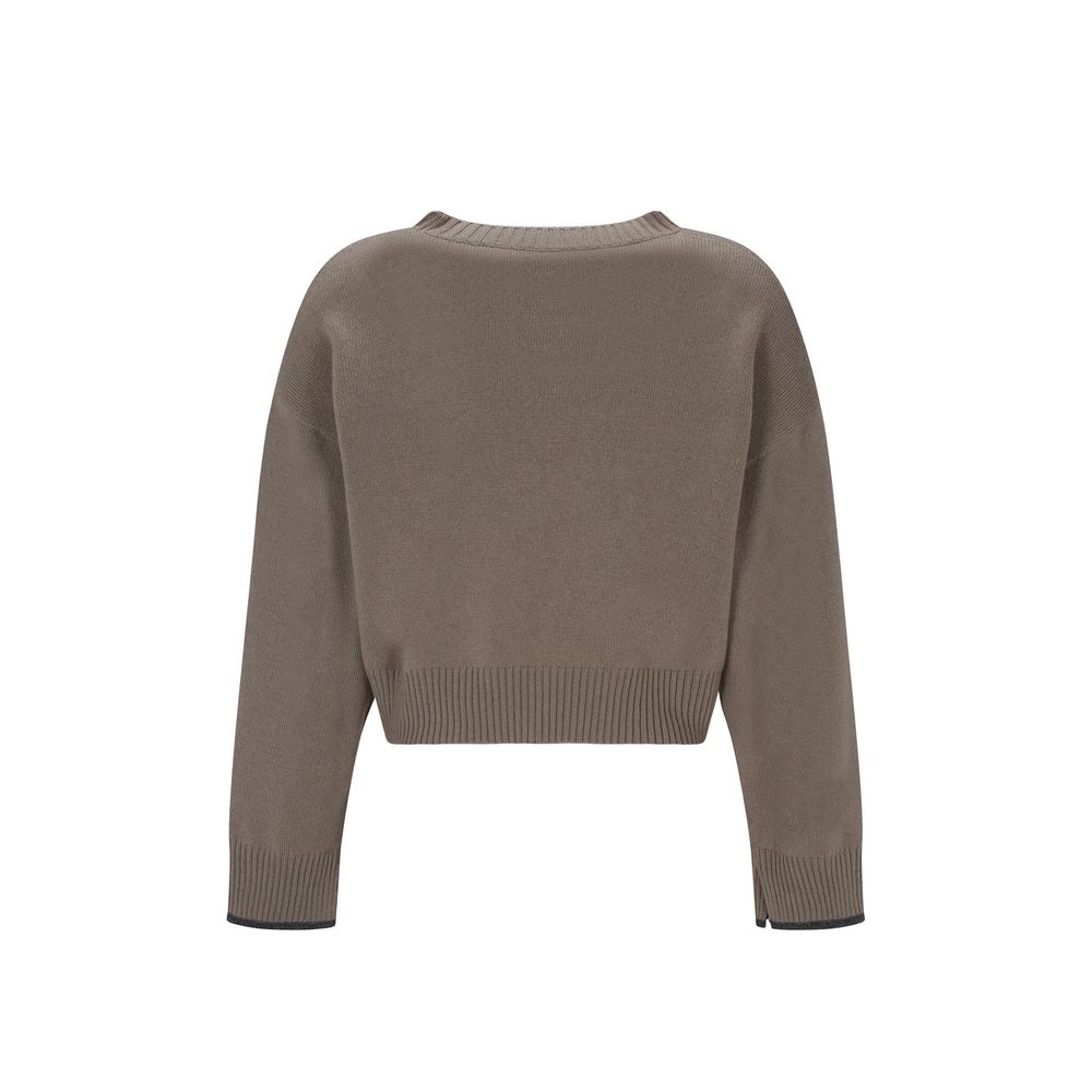 Beige Cashmere Sweater - ventzia