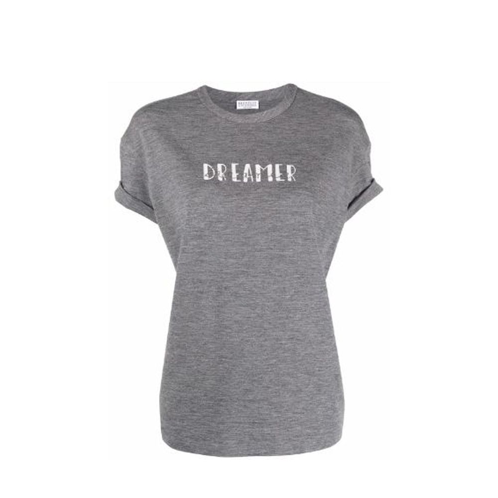 Gray Elastane T-Shirt - ventzia