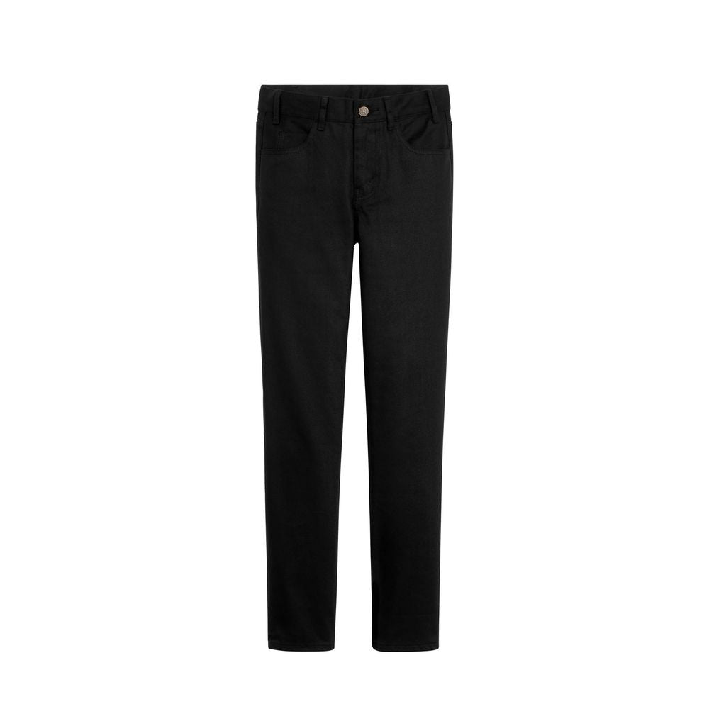 Black Cotton Skinny Jeans - ventzia