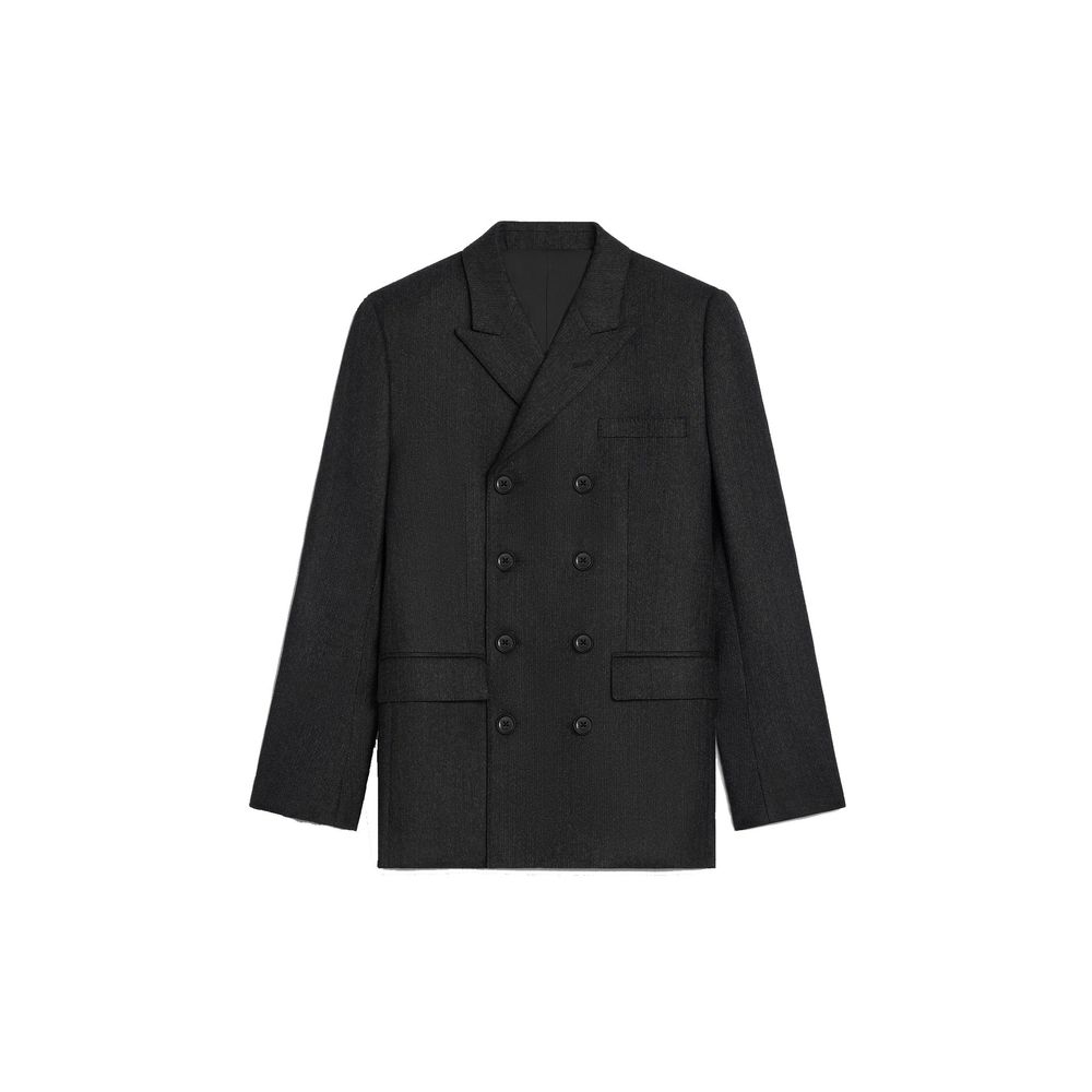 Gray Wool Blazer - ventzia