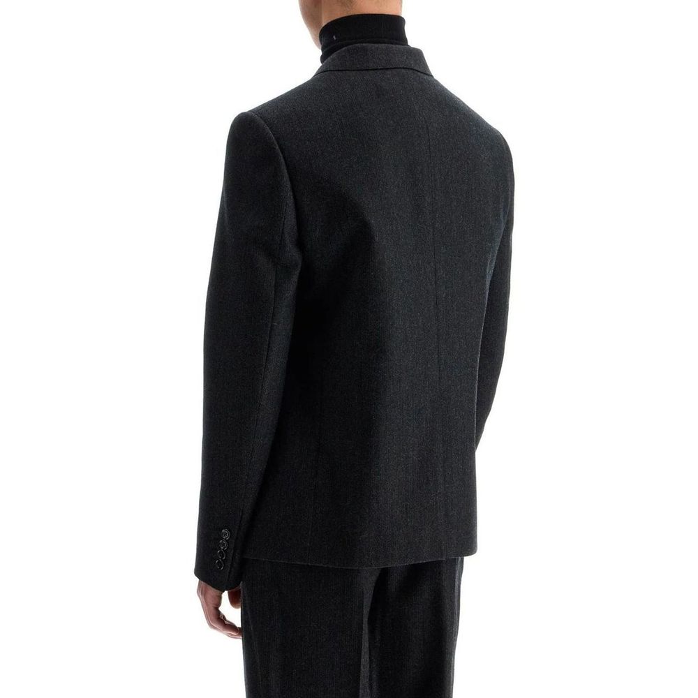 Gray Wool Blazer - ventzia