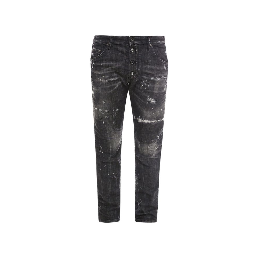 Black Cotton Jeans Denim - ventzia