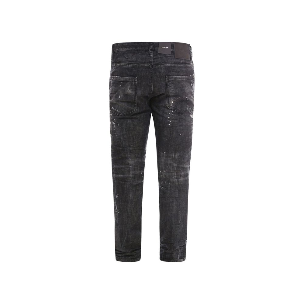 Black Cotton Jeans Denim - ventzia