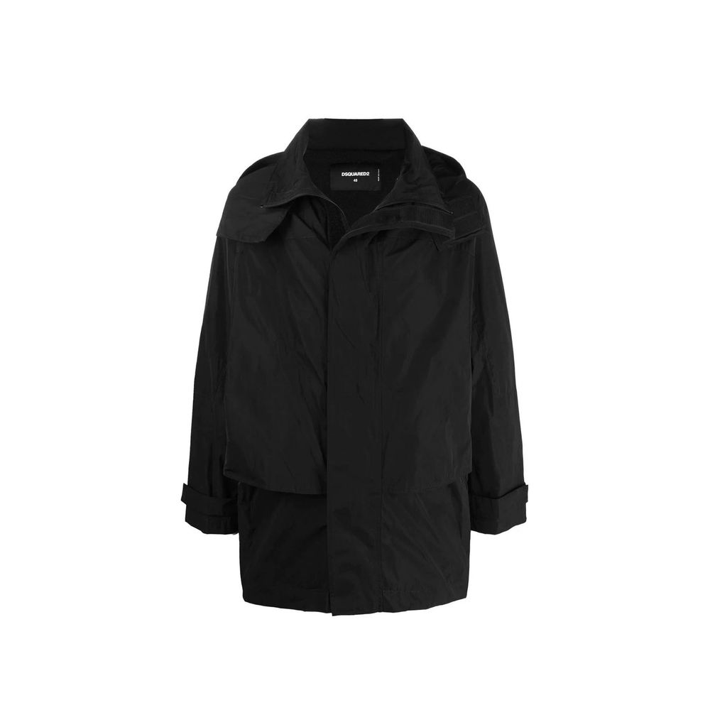 Black Nylon Shell Jacket - ventzia