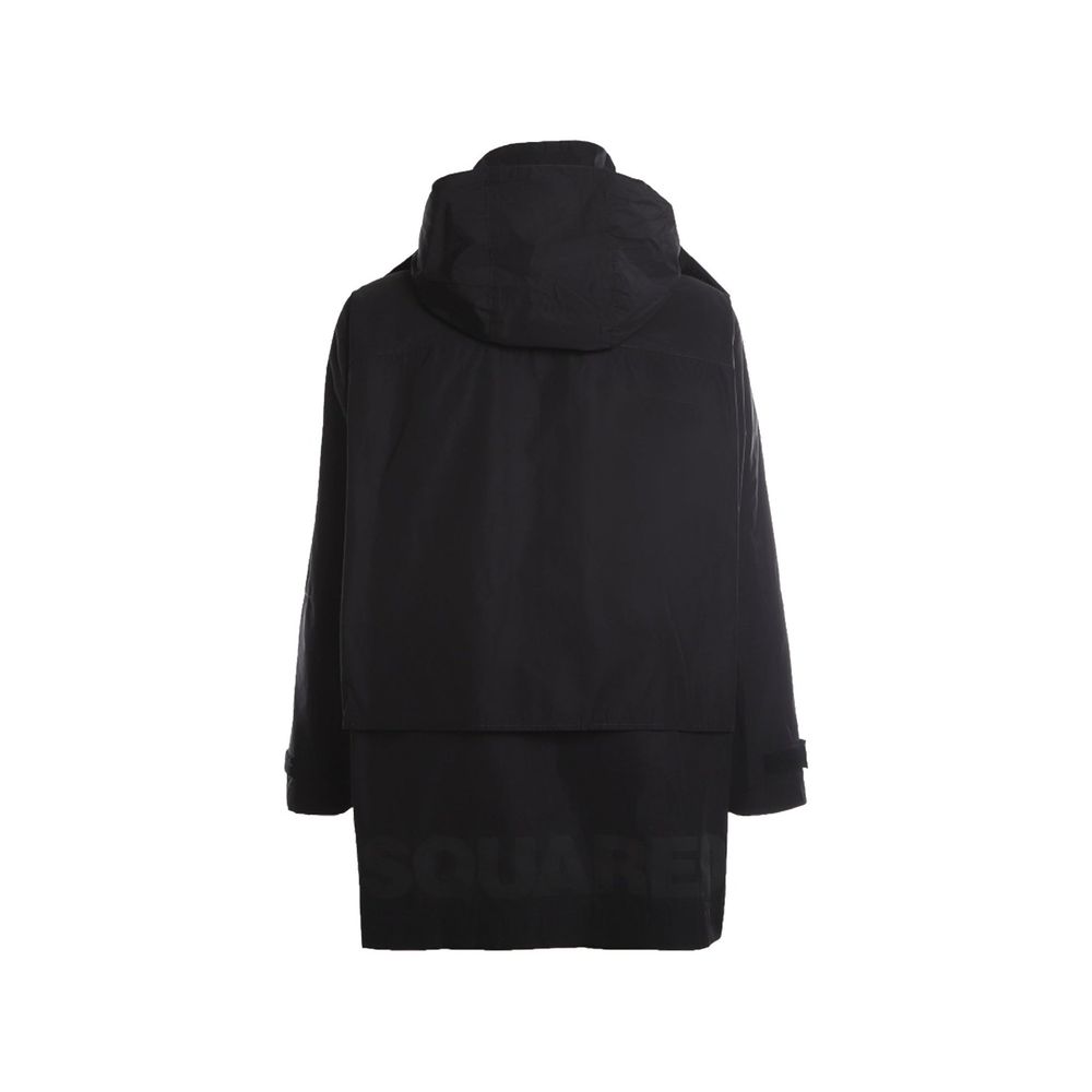 Black Nylon Shell Jacket - ventzia