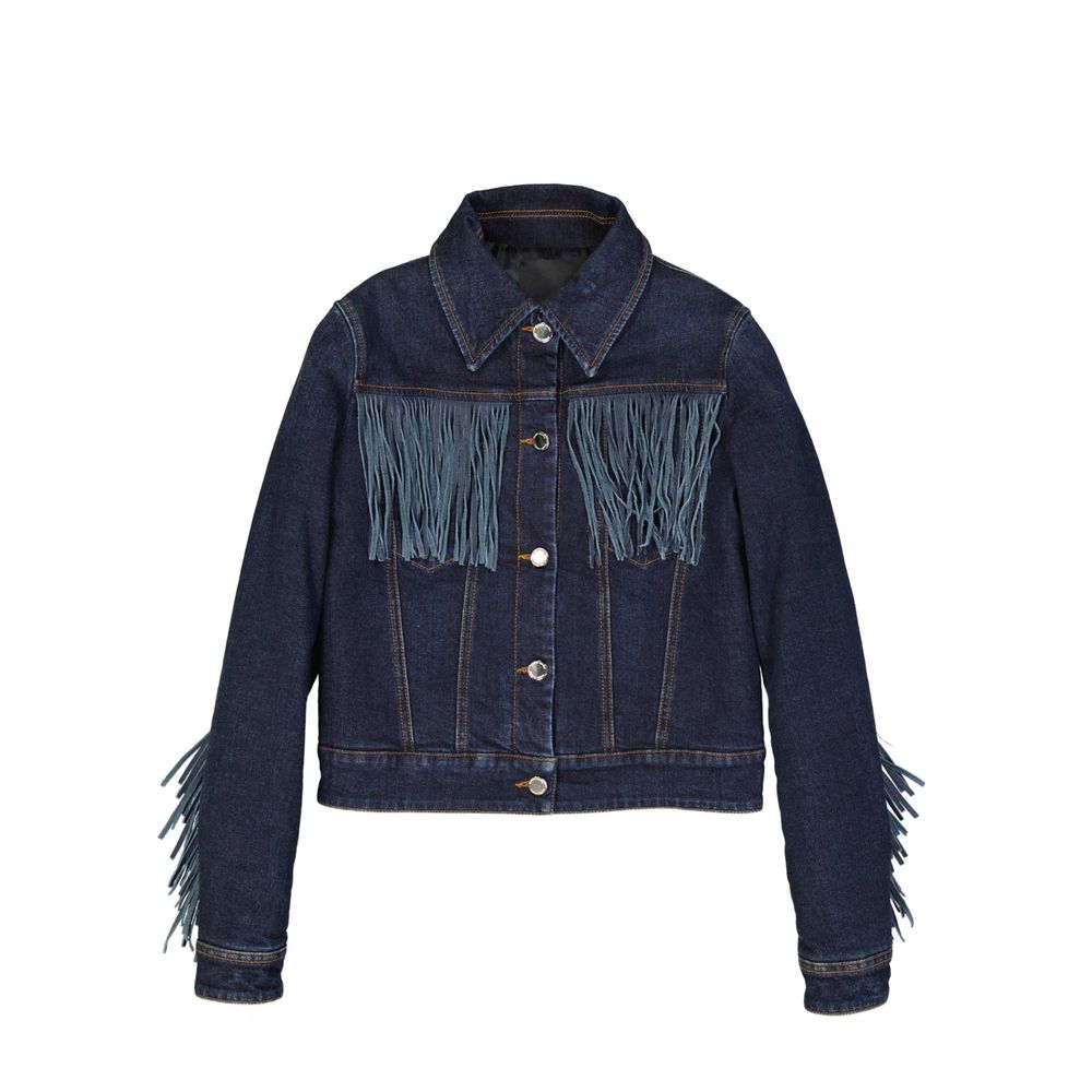 Blue Cotton Denim Jacket - ventzia