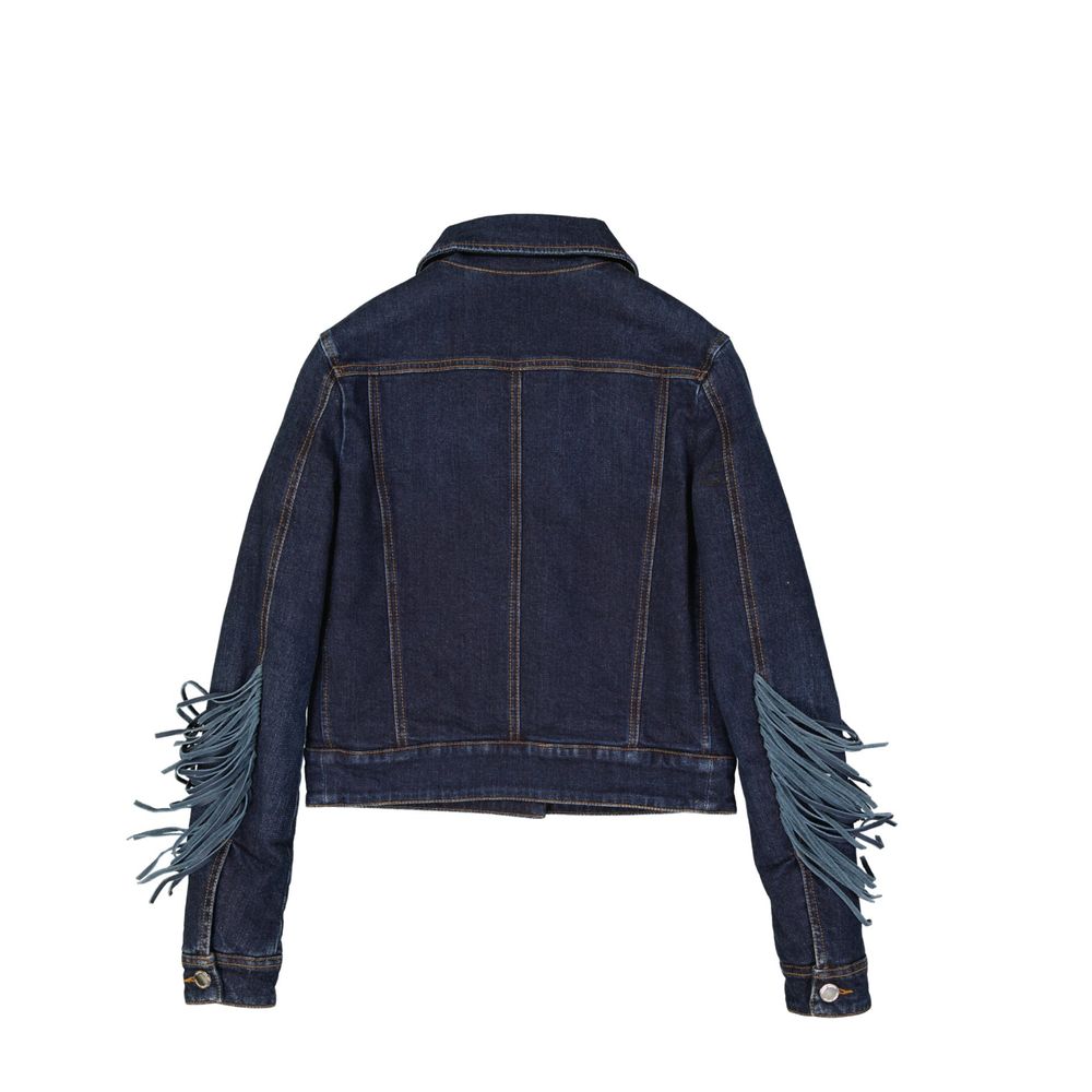 Blue Cotton Denim Jacket - ventzia