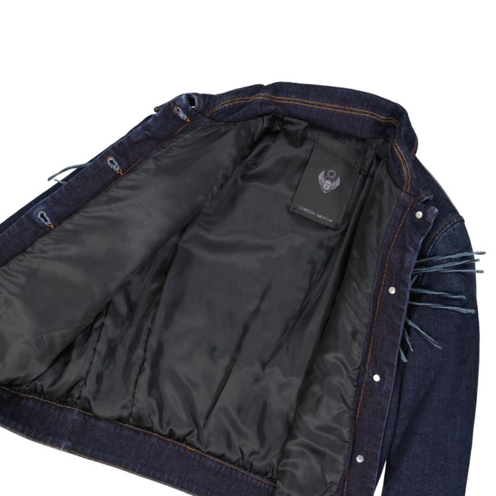 Blue Cotton Denim Jacket - ventzia