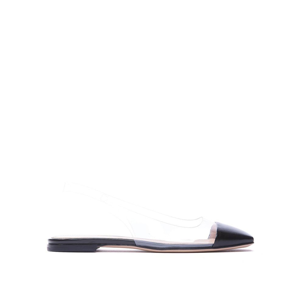 Black Plexiglass Ballet Flats - ventzia