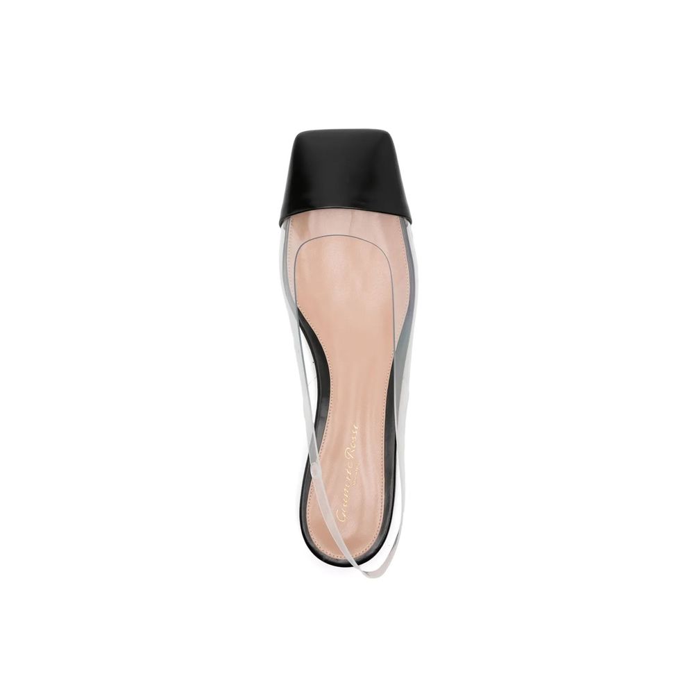 Black Plexiglass Ballet Flats - ventzia
