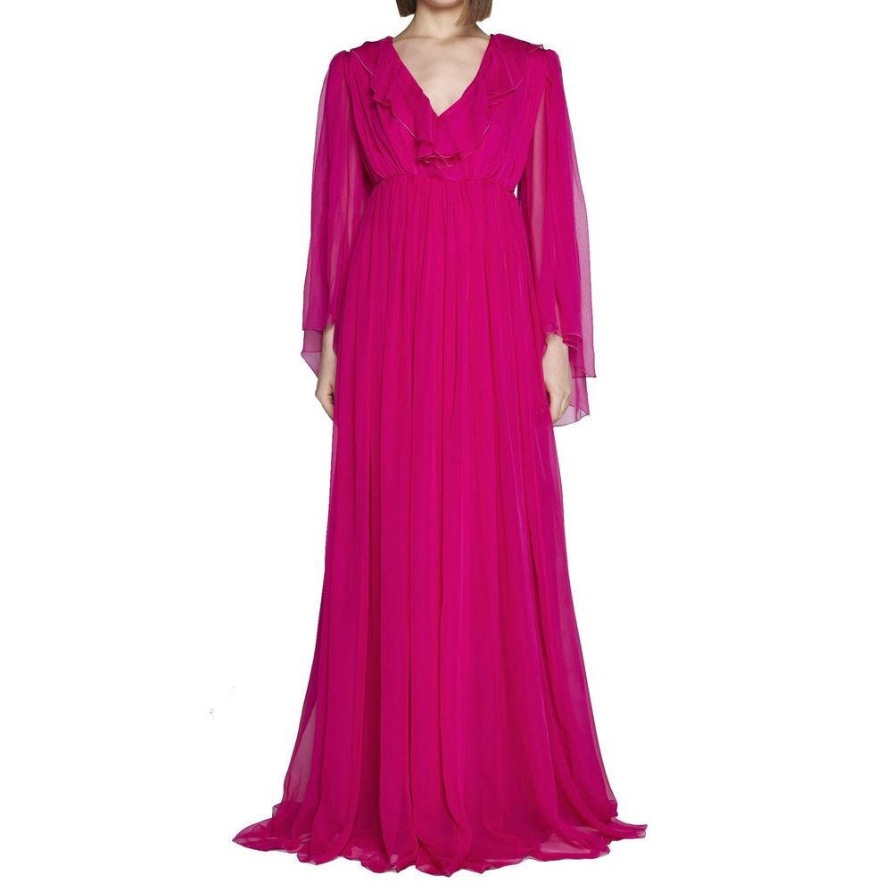 Multicolor Silk Casual Dress - ventzia