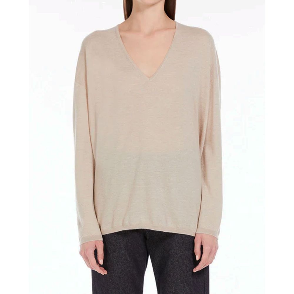 Beige Cashmere Sweater - ventzia