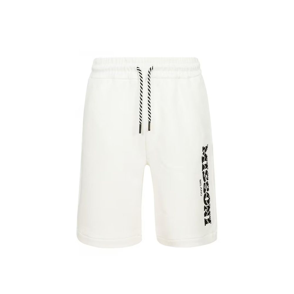 White Cotton Bermuda Shorts - ventzia