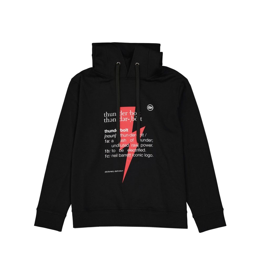 Black Cotton Sweatshirt - ventzia