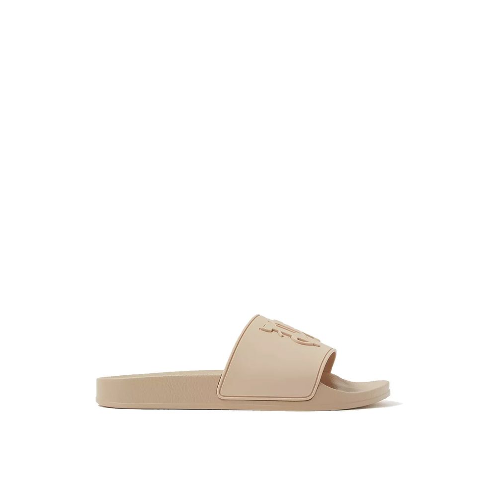 Beige Rubber Slides - ventzia