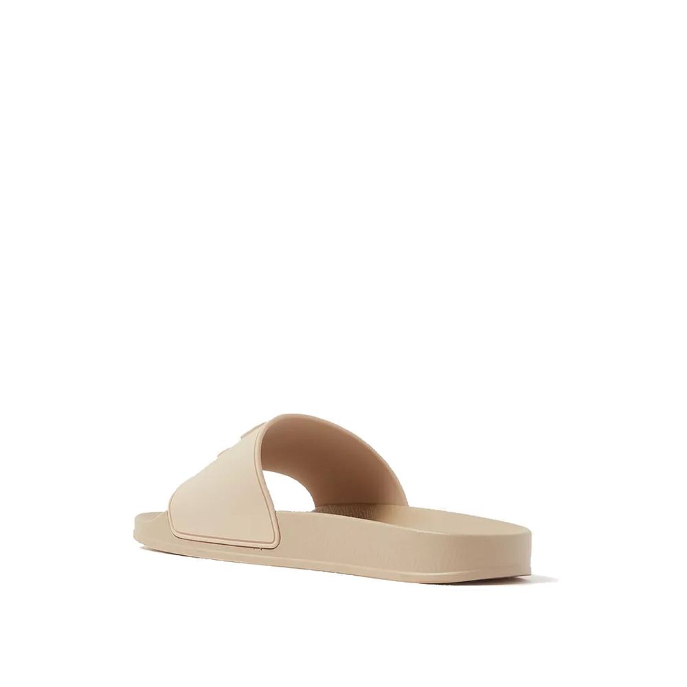 Beige Rubber Slides - ventzia