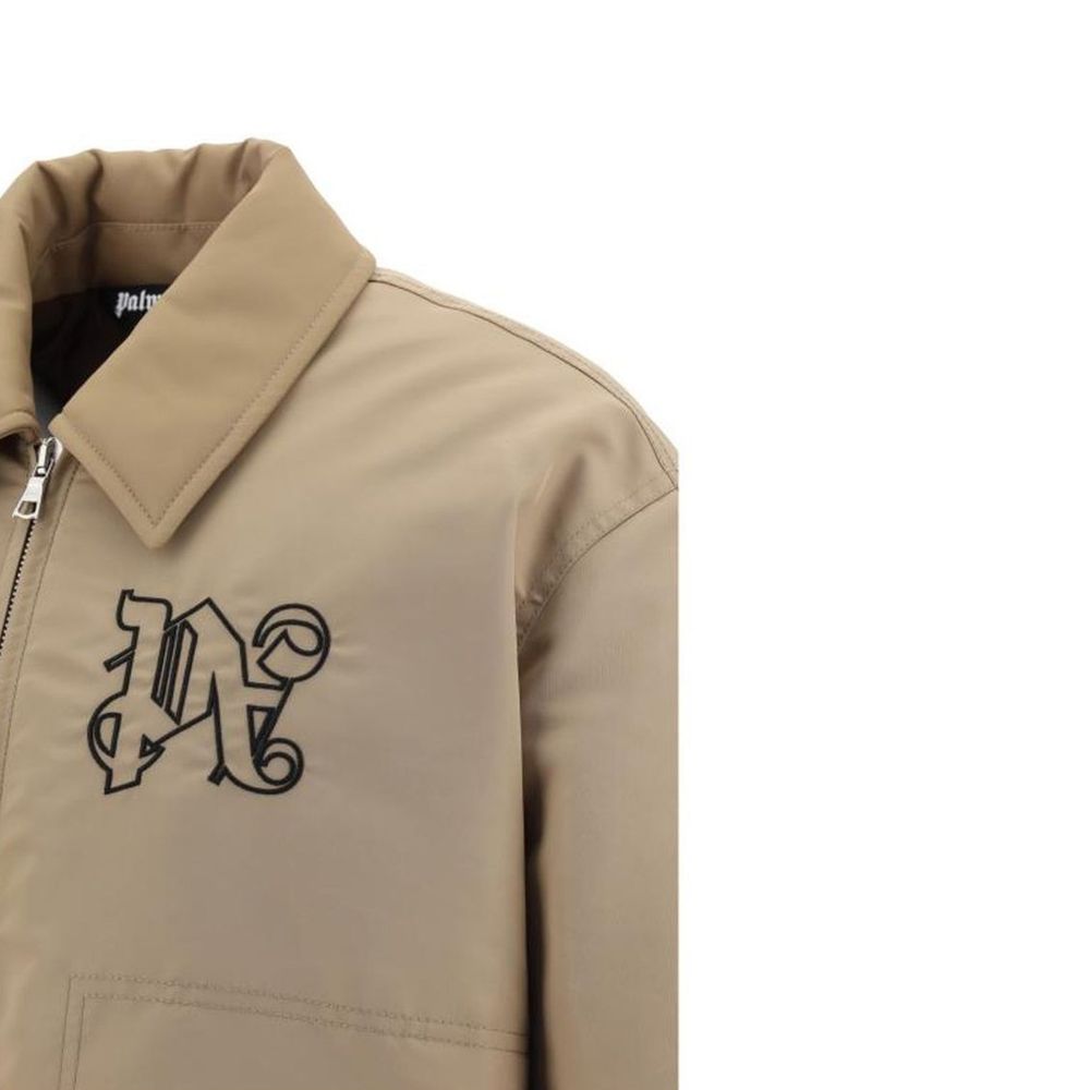 Beige Polyamide Bomber - ventzia