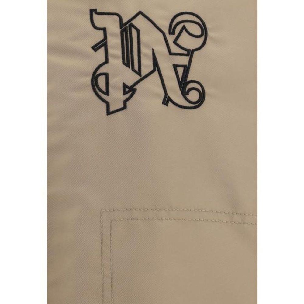 Beige Polyamide Bomber - ventzia