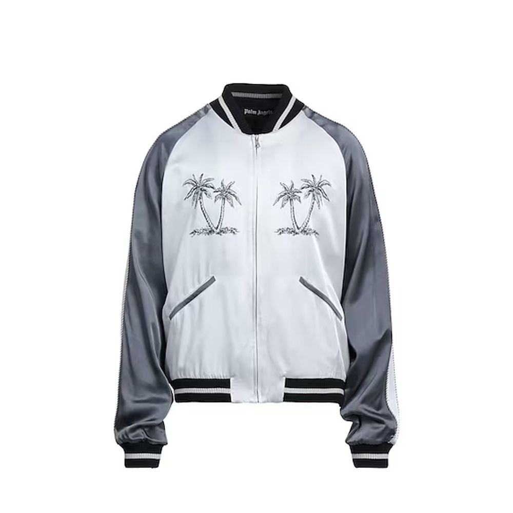 Gray Acetate Bomber - ventzia