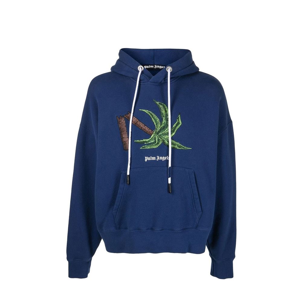 Blue Cotton Sweatshirt - ventzia