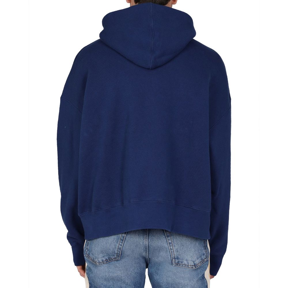 Blue Cotton Sweatshirt - ventzia
