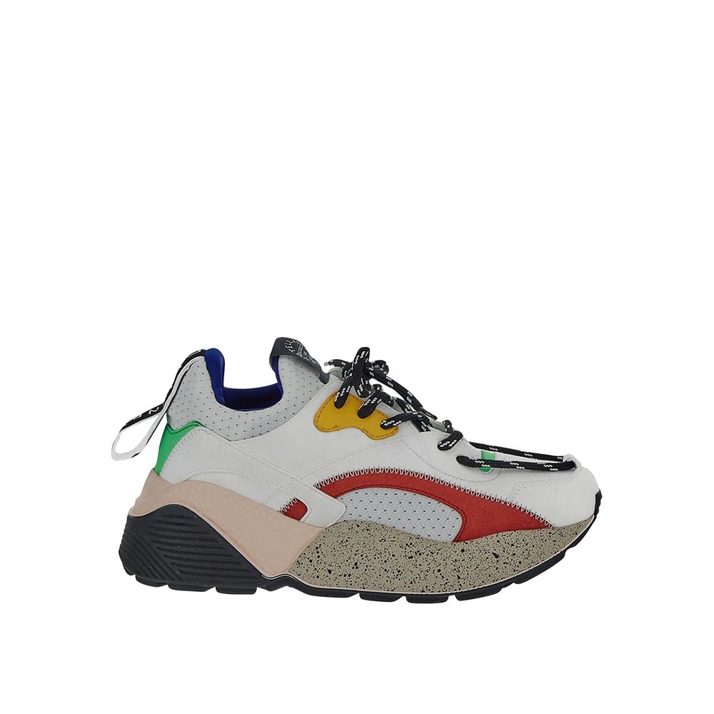 White Vegan Leather Chunky Sneakers - ventzia