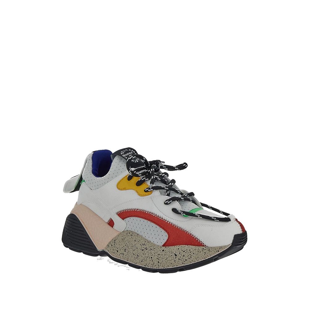 White Vegan Leather Chunky Sneakers - ventzia