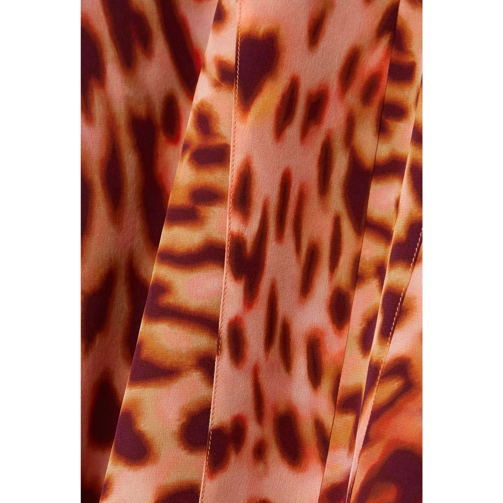 Orange Silk Midi Skirt - ventzia