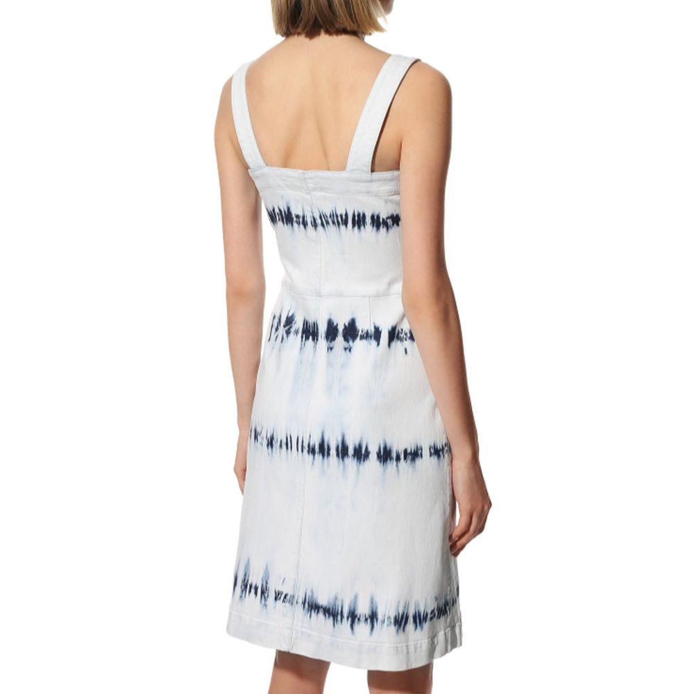 Blue Polyester Casual Dress - ventzia