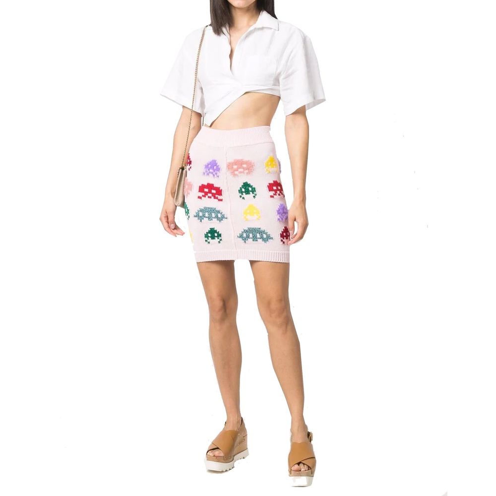 Multicolor Cotton Mini Skirt - ventzia
