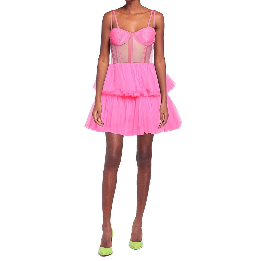 Multicolor Cotton Cocktail Dress - ventzia