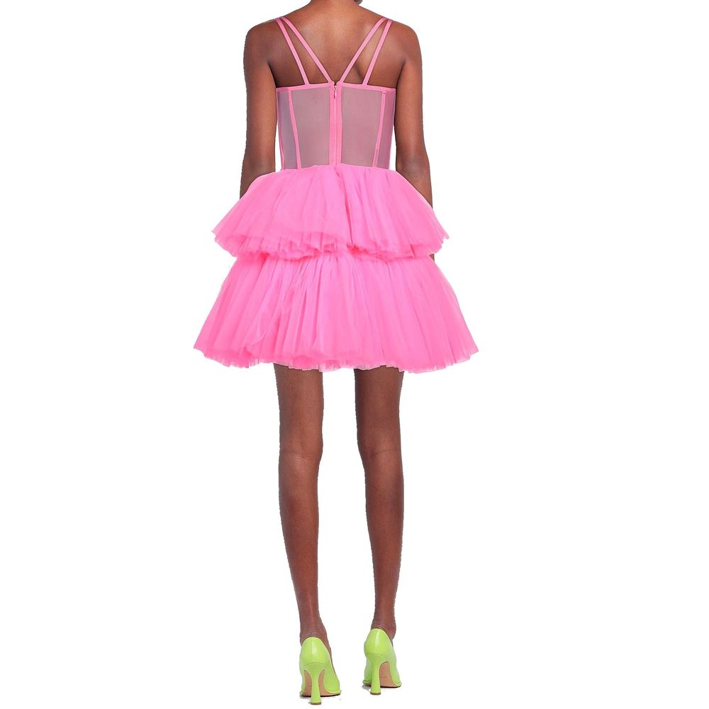 Multicolor Cotton Cocktail Dress - ventzia
