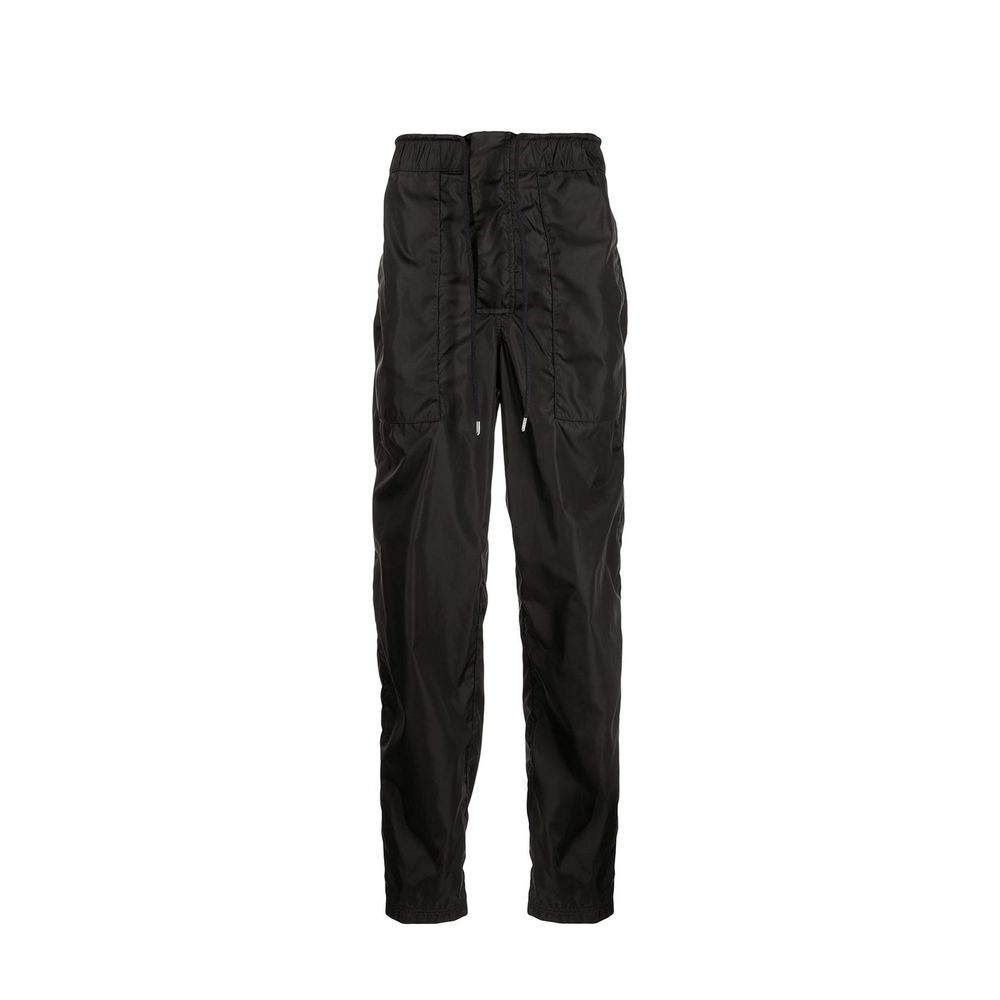 Black Polyamide Athletic Pants - ventzia