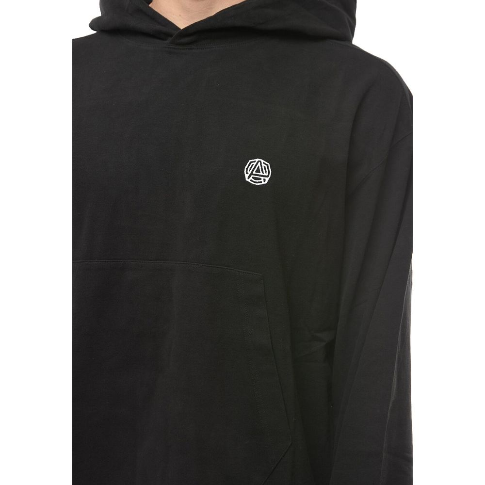 Black Cotton Sweatshirt - ventzia