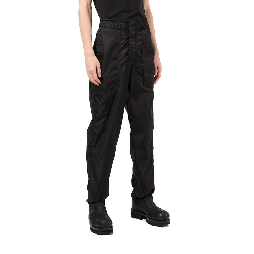 Black Polyamide Athletic Pants - ventzia